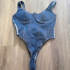 Ivy Park x Adidas Denim Bodysuit